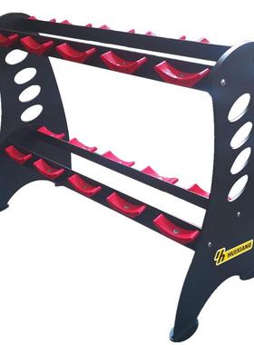 汇祥6122商用双层横排哑铃架健身房5副装哑铃存放架健身器材