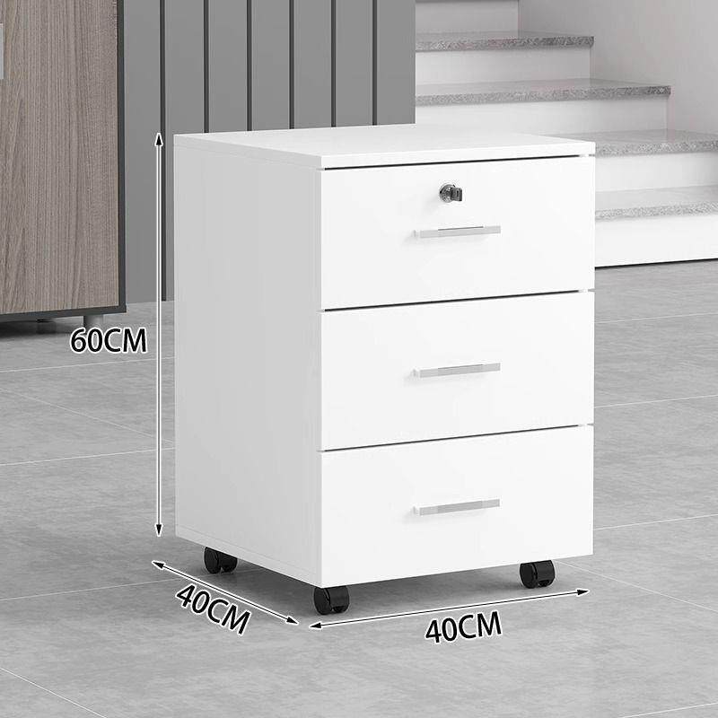 办公室主机架键盘架办公小柜子储物柜移动矮柜桌下三抽屉活动柜