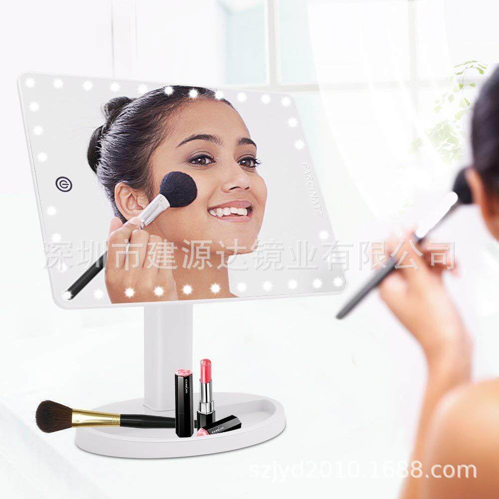化妆镜带灯欧洲日韩连锁商超日用品家居LED化妆镜可印logo灯镜