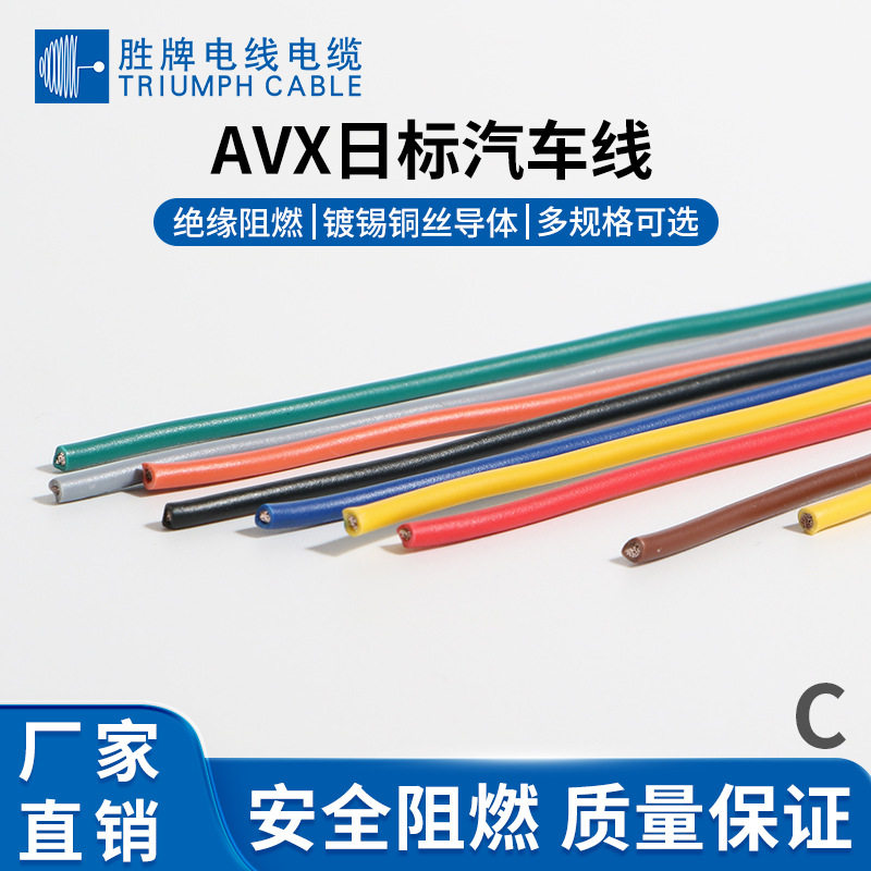 现货批发日标汽车连接线AVX0.5-2平方日标低烟无卤镀锡铜电子线