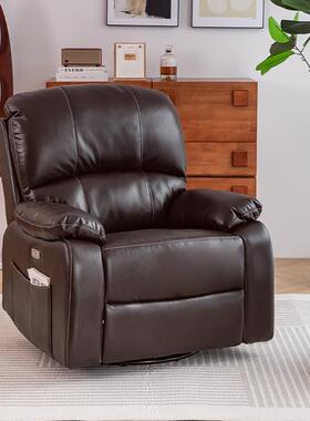 W8头等仓懒人家用多功能单人沙发现代简约客厅阳台休闲电动摇转沙