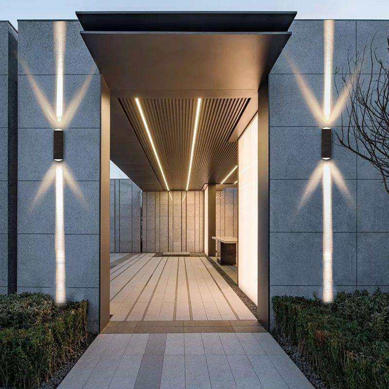 户外壁灯防水庭院聚光双头过道柱子走廊楼梯一束光洗墙灯外墙灯