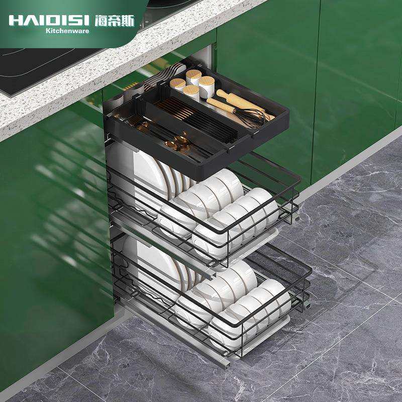 海帝斯多功能厨房橱柜拉篮太空铝纳米黑工具篮调味篮碗碟篮置物架,畜牧/养殖物资,畜牧/养殖器械,淘宝优惠券,粉丝福利购,淘宝优惠卷