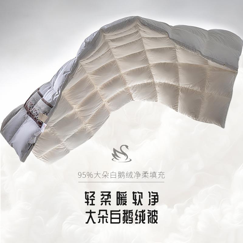 新款自充羽绒被95鹅绒被白鹅绒5Ａ级100鹅绒冬季厚被保暖家用
