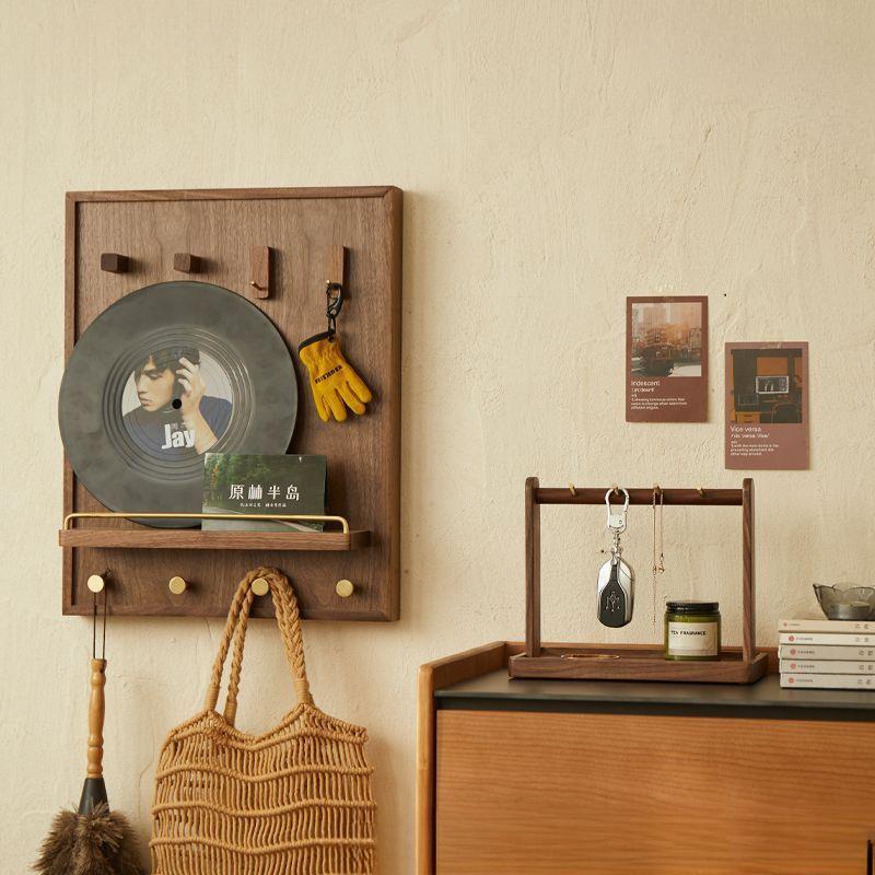 遮挡电表箱装饰画胡桃木网弱电箱盖板多媒体挂画实木电闸配电箱