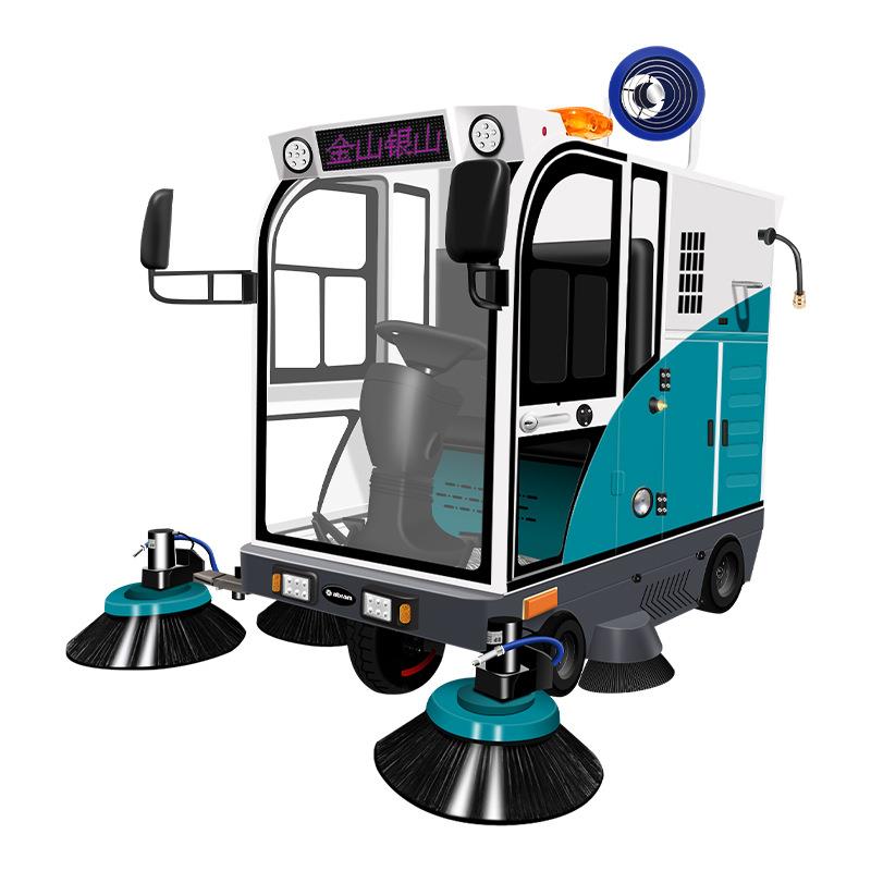 亚伯兰YBL-A2300D全封闭驾驶式扫地车工业市政马路扫地机高压水枪