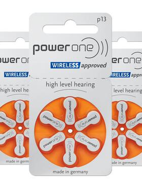 德国原装进口powerone p13锌空助听器电池a13 PR48 1.45V纽扣电子
