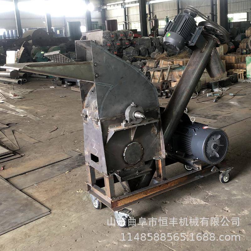 螺旋出料锤片式粉碎机玉米秸秆草粉机黏熟玉米发酵饲料粉碎机