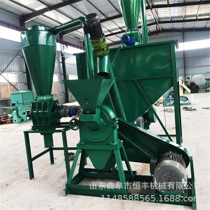 安徽养殖饲料机玉米芯稻壳i饲料粉碎机新款自吸式齿盘粉碎机