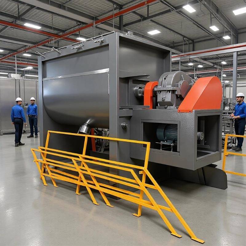 商家自营烟草粉末搅拌机U型农用肥料混合设备不锈钢螺带混料槽