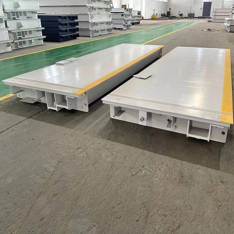 3x12m出口式电子地磅40吨分体式汽车衡50t英文版打印票据大地磅