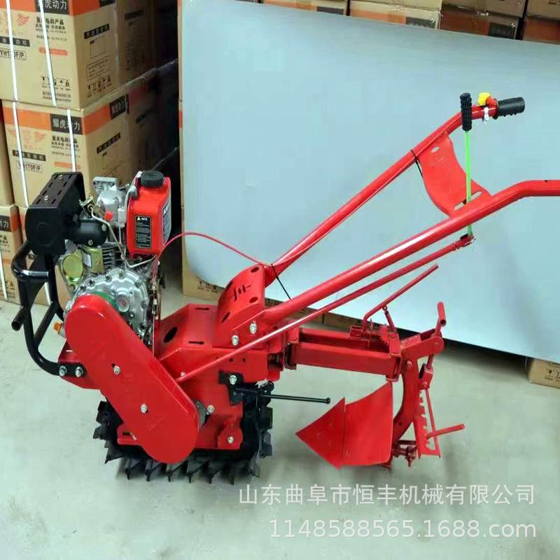 农用翻地微耕机松土开沟机耘耕机173柴油风冷式链轨式小型旋耕机