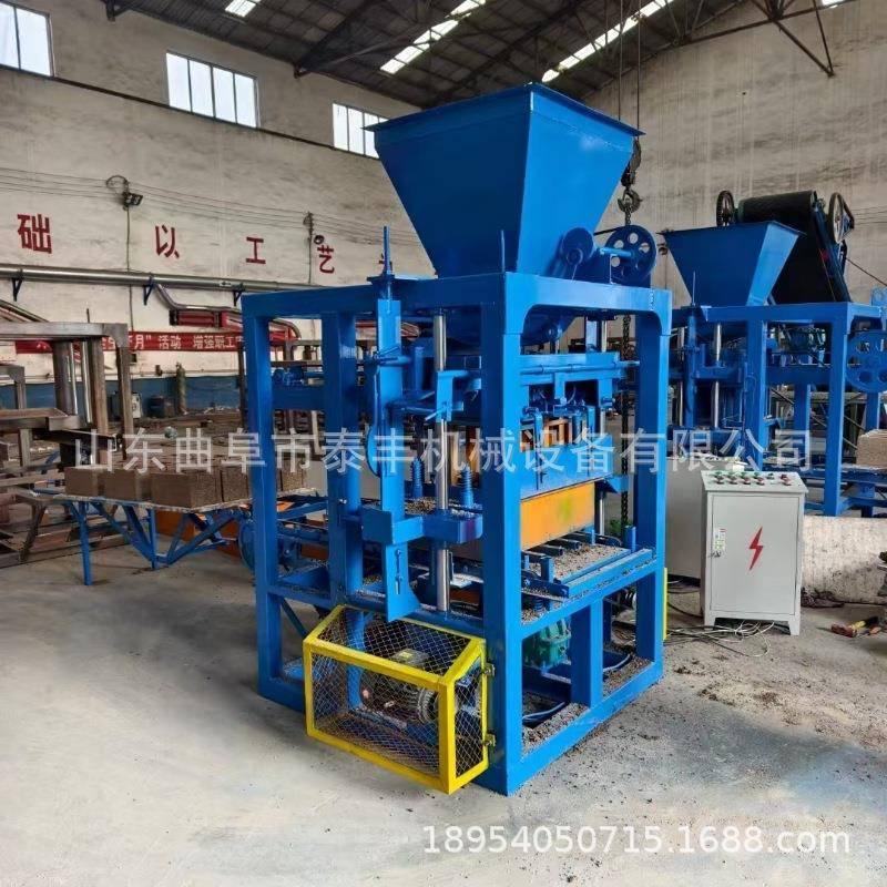 4-35半自动水泥免烧制砖机生产400*200*200空心砖制砖机
