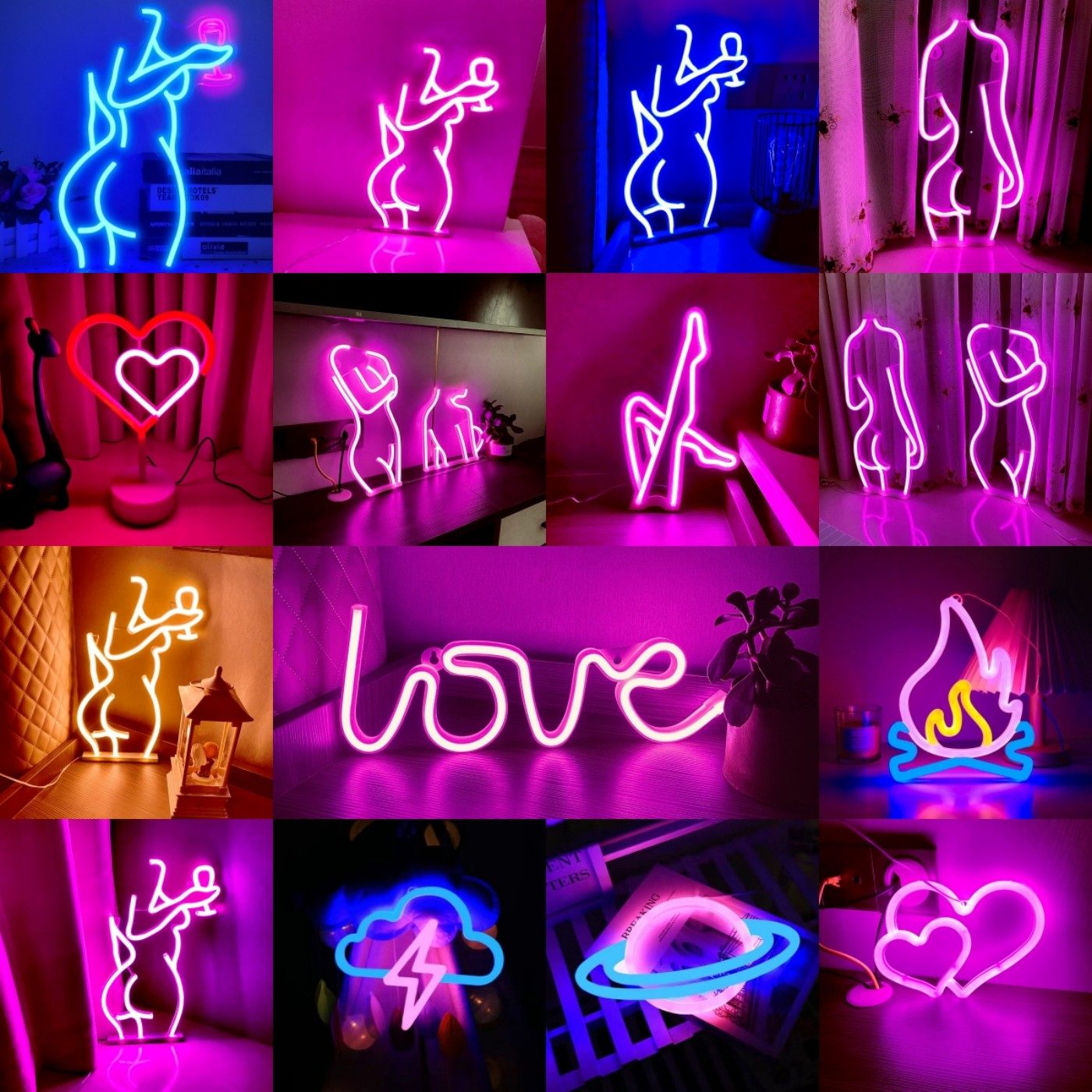 女生房间背景装饰灯氛围灯