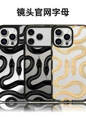 CASETiFiY联名黑色大王蛇16Pro适用于iPhone17ProMax苹果15plus手机壳14镜面13磁吸透明防摔华强北平替潮壳女