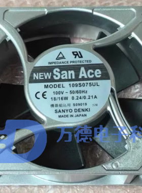 109S024UL 109S005UL 109S075UL 109S074UL三洋12CM 115V散热风扇