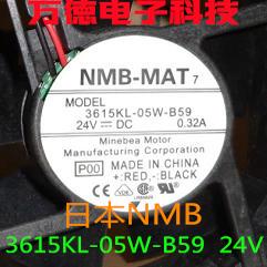 原装正品日本NMB 3615KL-05W-B59 DC24V 0.32A ABB变频器散热风扇