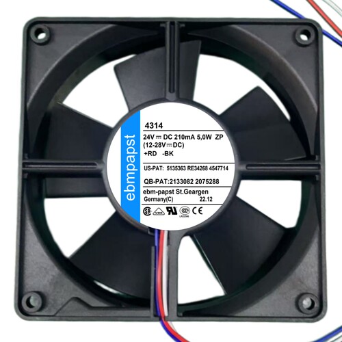 全新ebmpapst4314/U/R/2U/MS/GMS/HVR/17V/24V变频器直流散热风扇