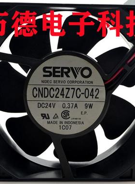 全新伺服SERVO CNDC24Z7C-042 24V 0.37A 9W服务器变频器散热风扇