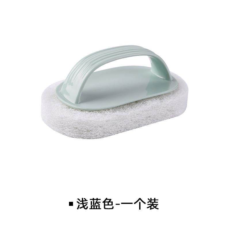 家用素色手柄清洁刷 除污海绵擦浴室厕所瓷砖百洁刷厨房刷子