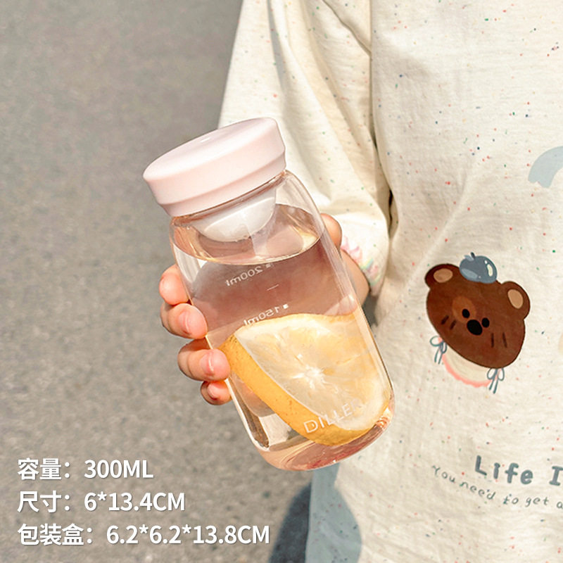 2025高颜值小巧便携tritan塑料耐高温带刻度泡茶杯迷你水杯女