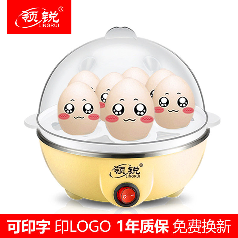 领锐多功能煮蛋器迷你蒸蛋器自动断电家用不锈钢小型鸡蛋锅早餐机