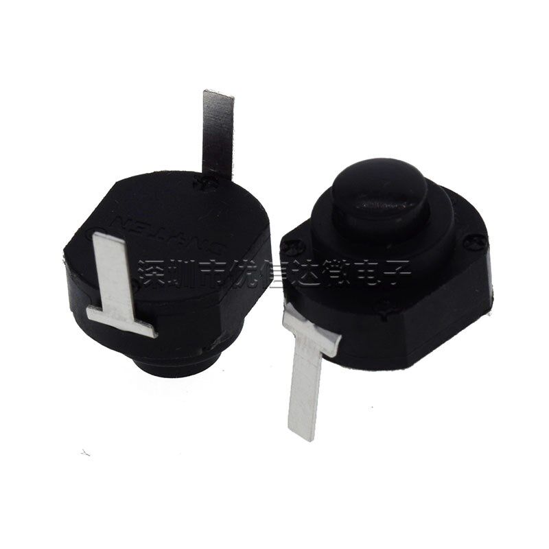 手电筒开关1010X小型圆形 锥形电源按键KAN-10A 自锁按钮直脚弯脚