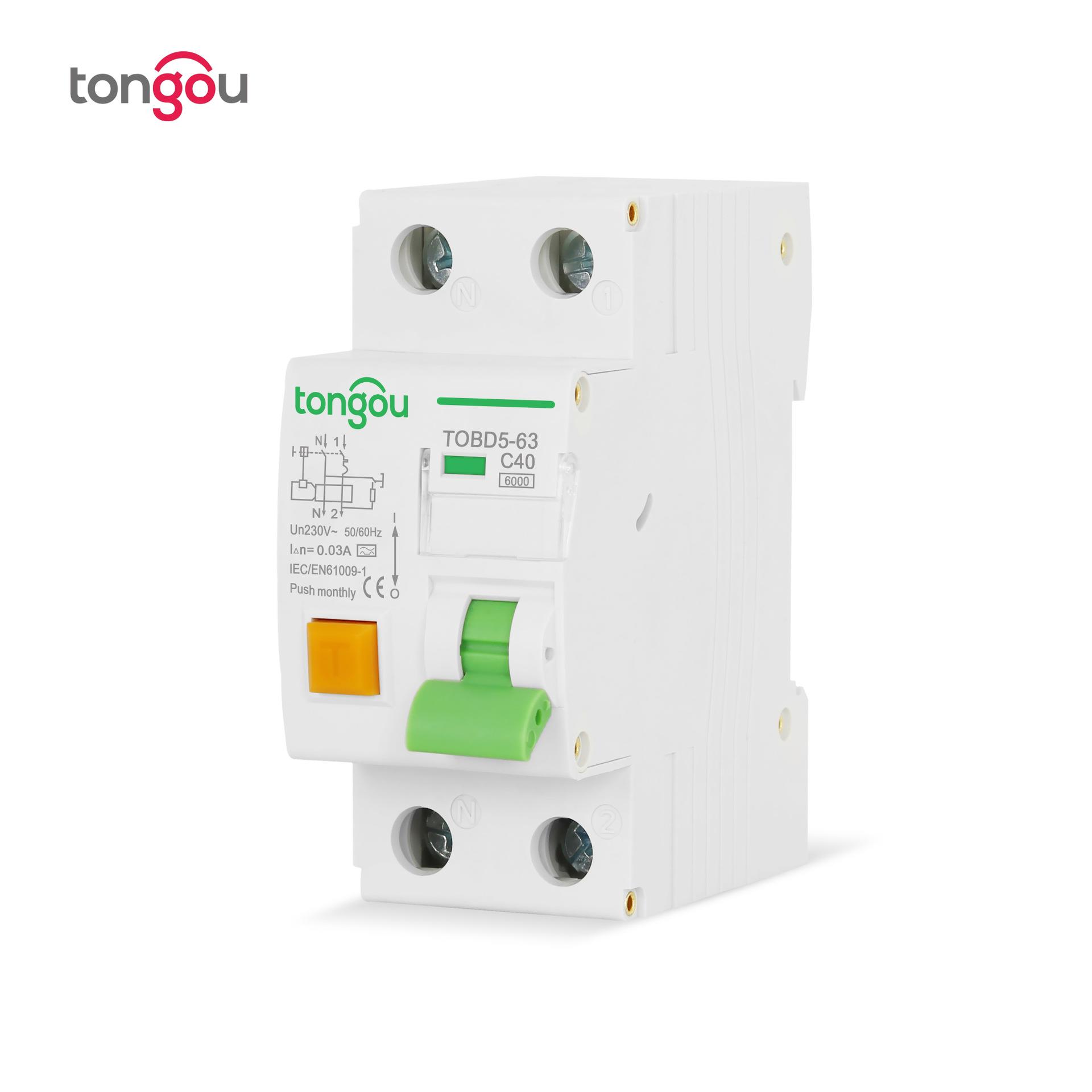 漏电断路器A型漏电保护空气开关微型漏保断路器2P40A跨境RCBO