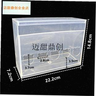 丁鸡食槽鹌鹑自动喂 食器饮水器鹌鹑饲料O防撒防溅鸟食盒透明食,