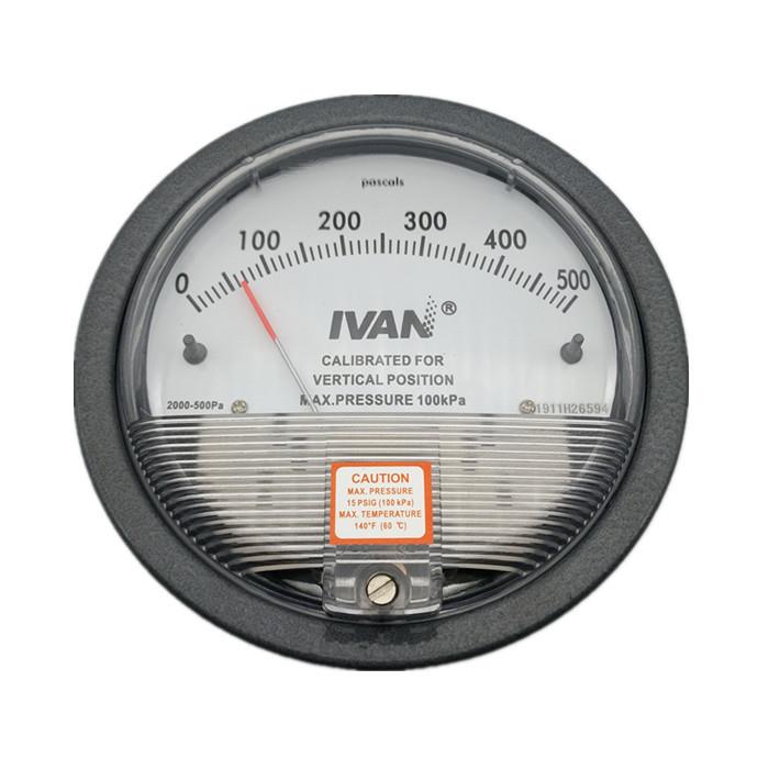 艾凡500pa压差表空气差压计微压差表I2000正负压差