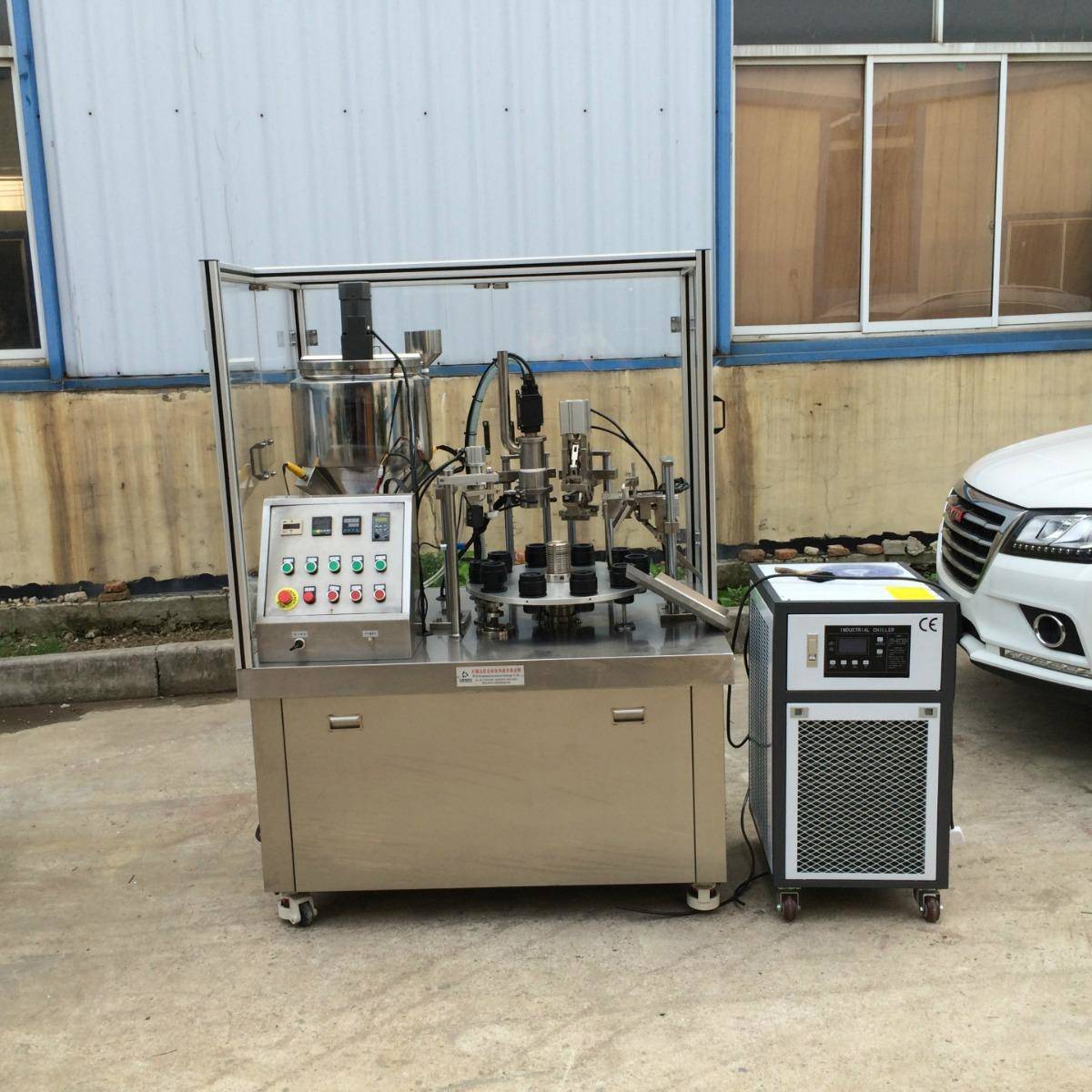 化妆品软管全自动灌装封尾机鞋油灌装机自动软管灌装封尾机