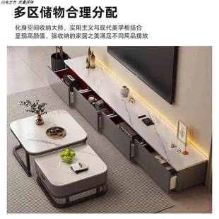 电视柜客厅家用2025新款小户型简易轻奢落地茶几电视机下面的柜子