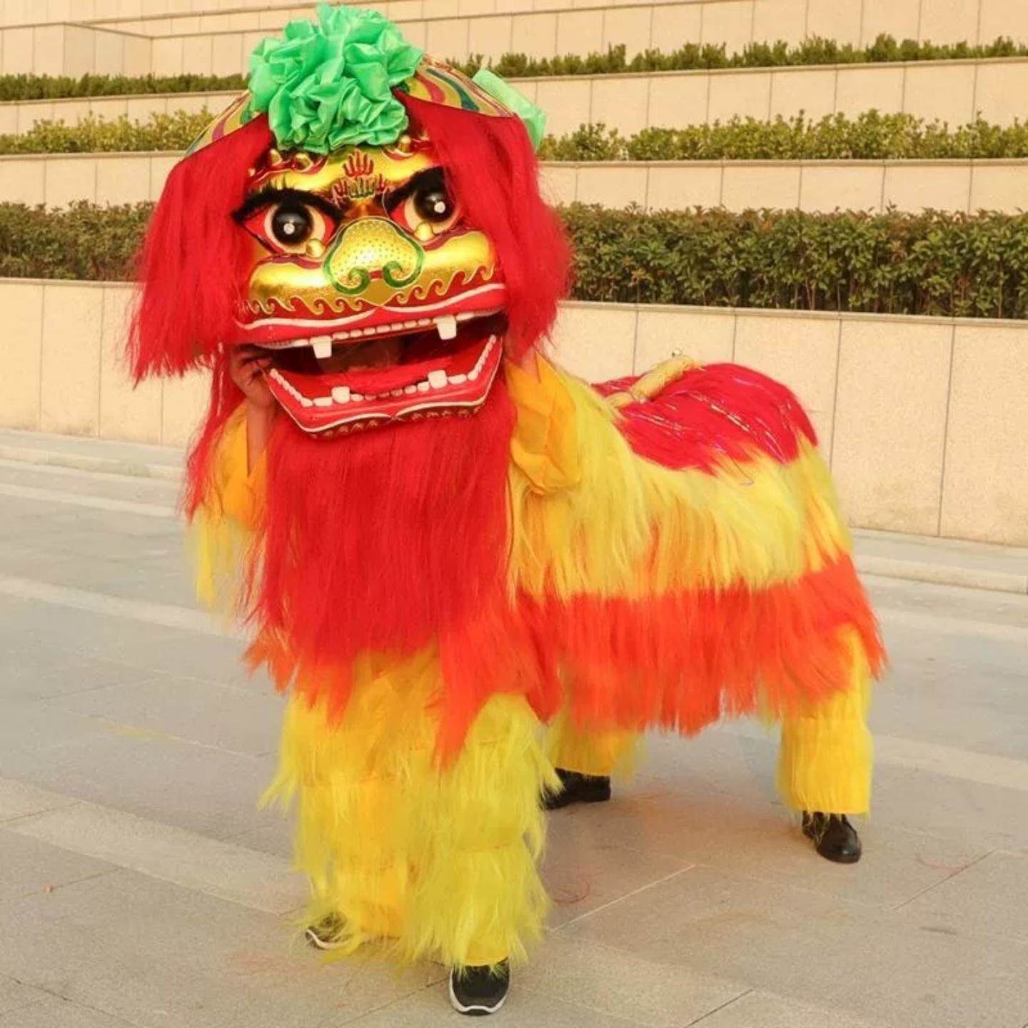 舞狮道具整套电镀舞狮子狮子头