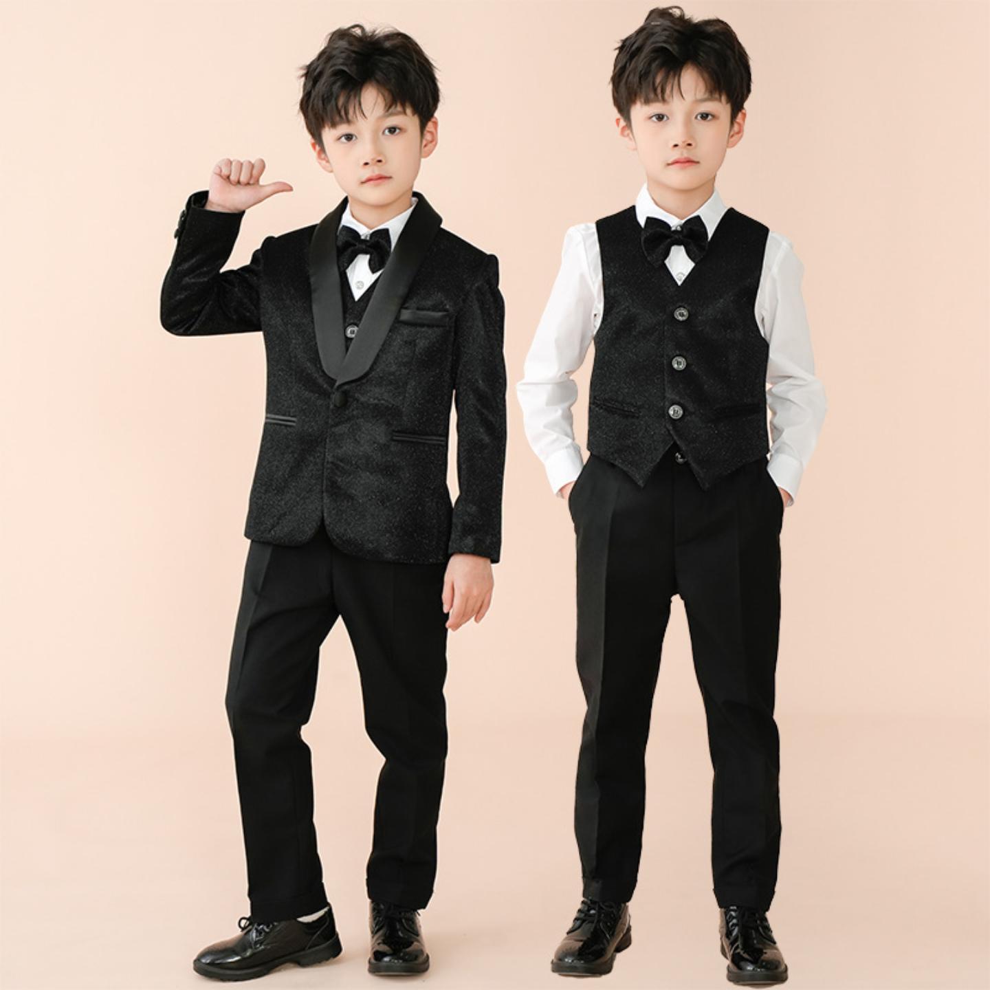 儿童西装套装男童主持人礼服