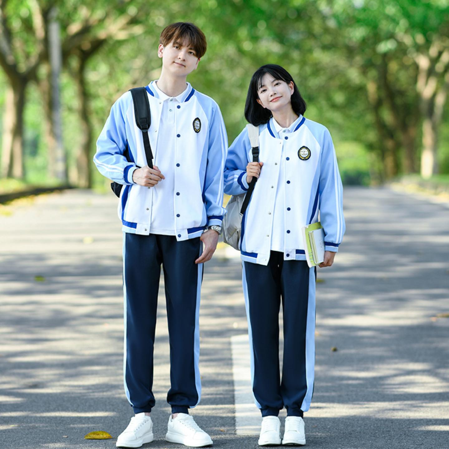 秋季学院风棒球服三件套
