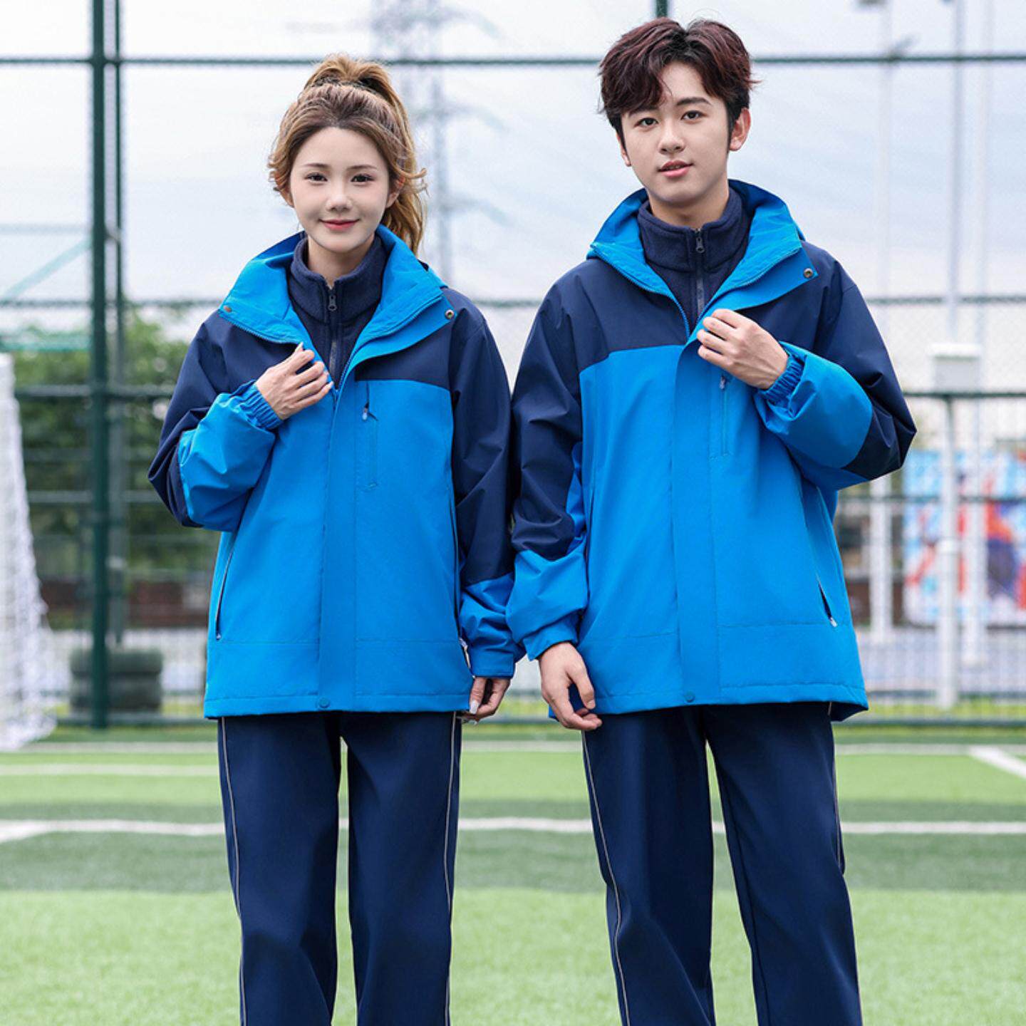 新中小学生校服冲锋衣冬季初中生