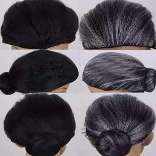 老太太假发头套翘辫媒婆丑角扮演假发套男人反串老太婆假发配饰