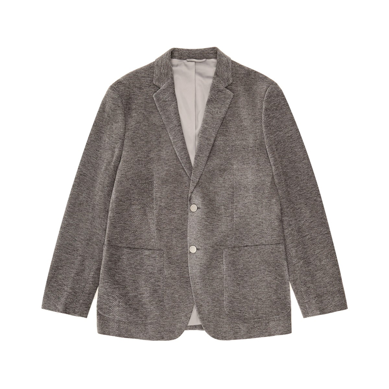 商务修身单排扣深咖色西服