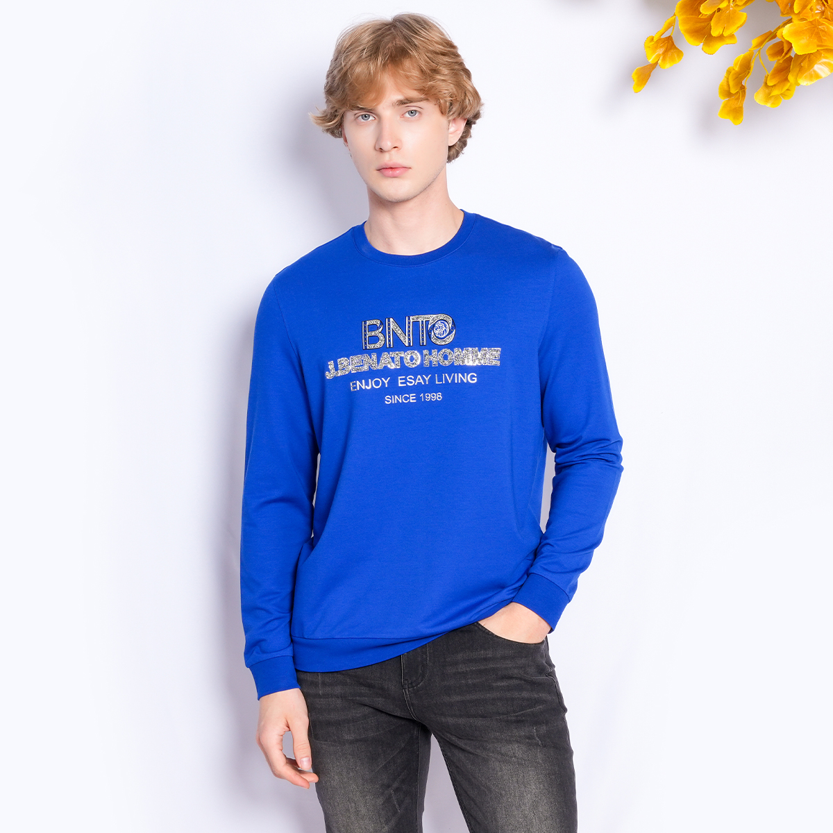 J.benato莫代尔丝光棉男士卫衣