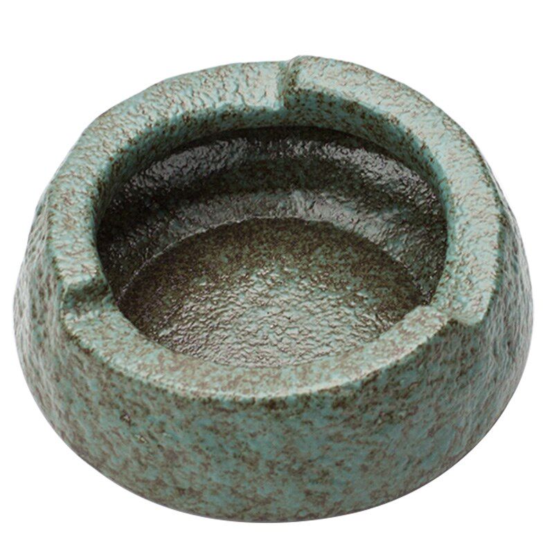 碌心 创意古典粗陶石头釉山体烟灰缸办公茶几客厅个性复古简约