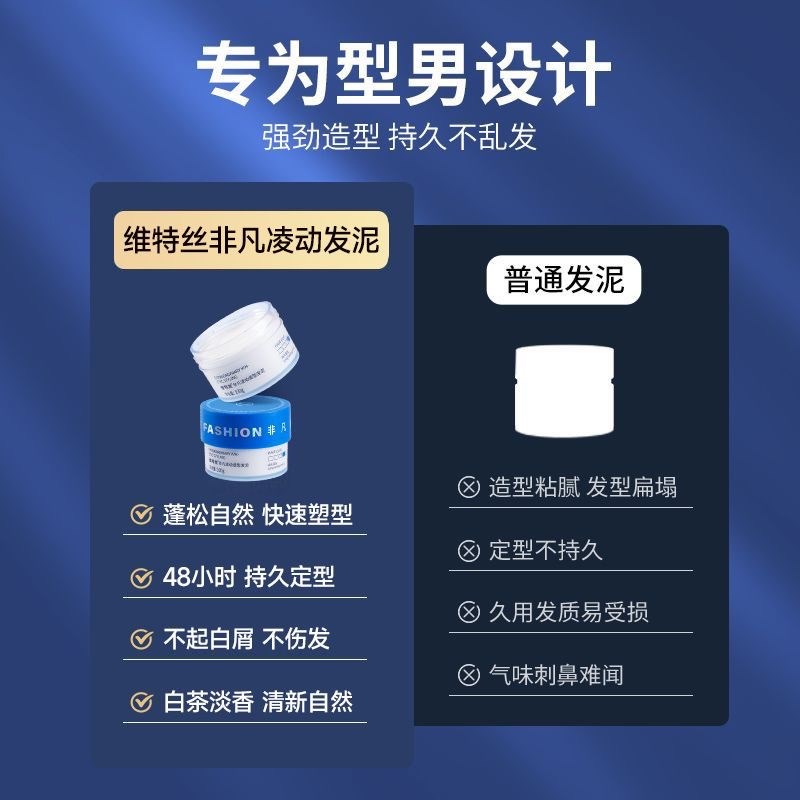 发泥男士哑光强力塑型清香自然蓬松持久造型发蜡定型发胶喷雾啫喱