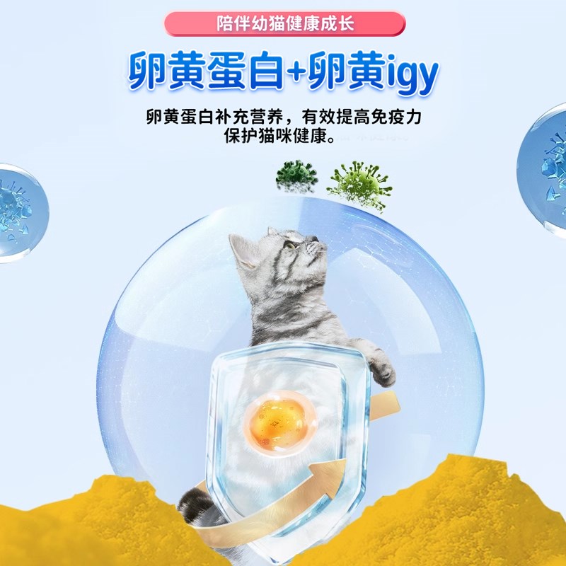 优养宠物猫咪幼猫免疫力活性免疫球蛋白IGY卵黄抗体小分子肽