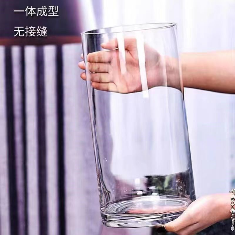亚克力防摔花瓶摆件客厅插花透明水养富贵竹直筒轻奢高级感醒花桶,家居饰品,花桶,淘宝优惠券,粉丝福利购,淘宝优惠卷
