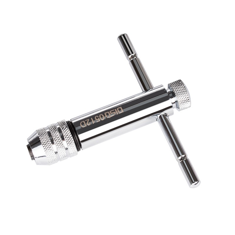 迪速T型棘轮丝锥扳手手动攻牙工具正反调节丝攻板手长款短款绞手