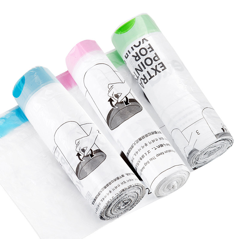 加厚一次性塑料收纳大小号厨房车载商用抽绳背心手提式垃圾袋家用