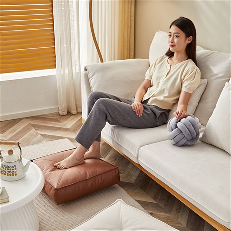 蒲团榻榻米飘窗加厚小坐墩日式皮质地上打坐垫懒人沙发坐垫子阳台