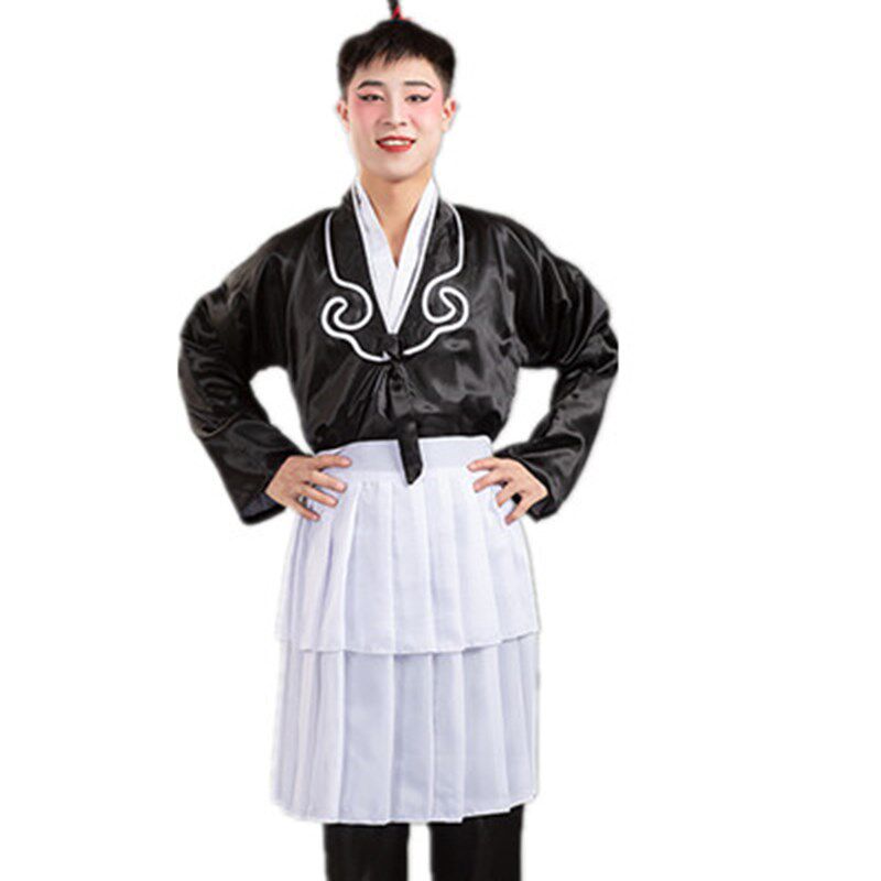 戏曲服装男店小二小苍娃演出服小郎戏服书童武大郎船夫戏剧茶衣裙