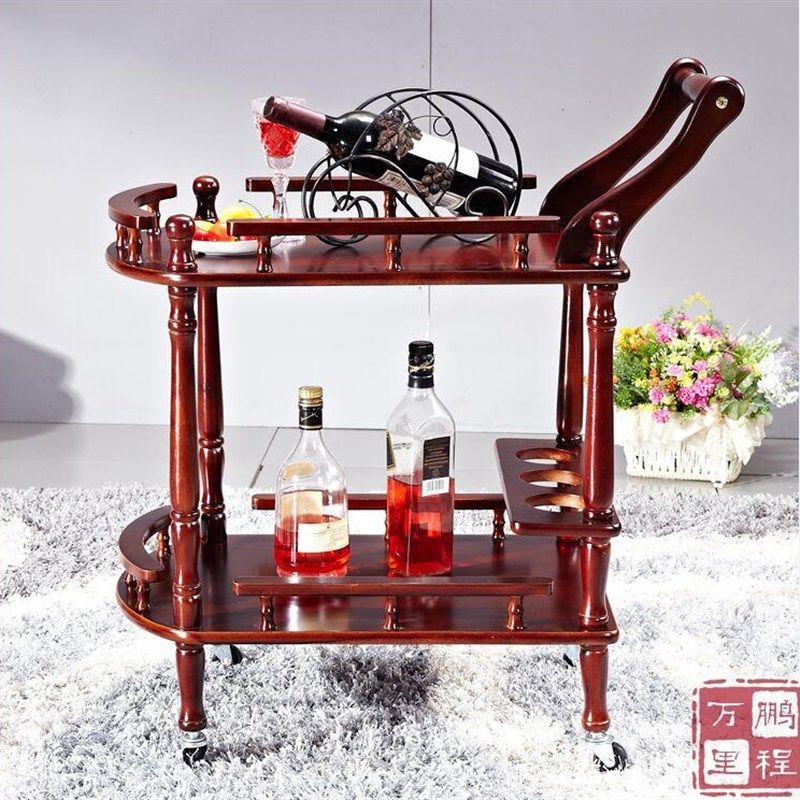 酒店餐厅送餐车双层实木酒水车4S店移动小推车茶水车点心车蛋糕车,商业/办公家具,餐车/摆摊车/小吃车,淘宝优惠券,粉丝福利购,淘宝优惠卷