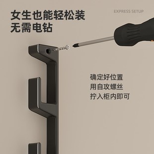 可调节高度挂衣杆儿童衣柜任意撑成长型活动横杆挂衣架衣通铝合金