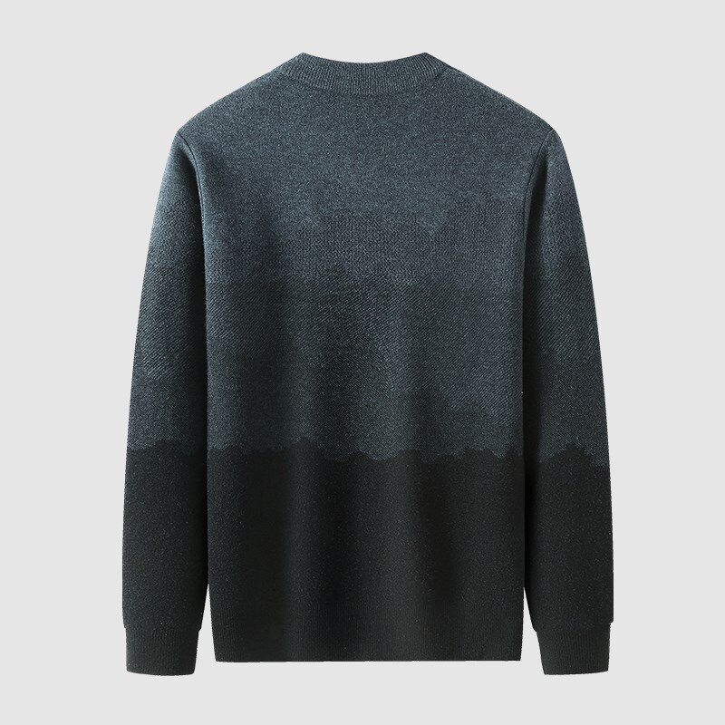 【抗起球】中老年毛衣男士秋冬季高级感渐变加厚内搭针织衫爸爸装